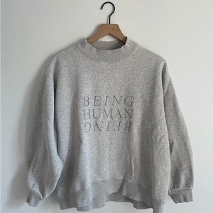 mockneck fleece sweatshirt